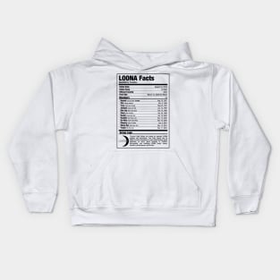 LOONA Kpop Nutritional Facts Kids Hoodie